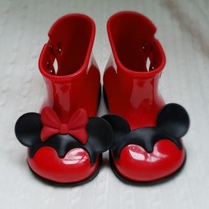 Mini Melissa red rain boots
